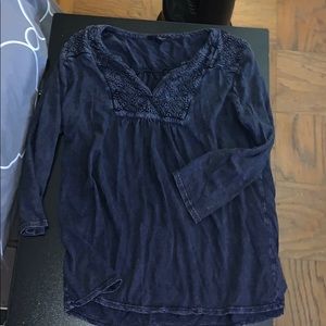 Navy blue lucky brand shirt